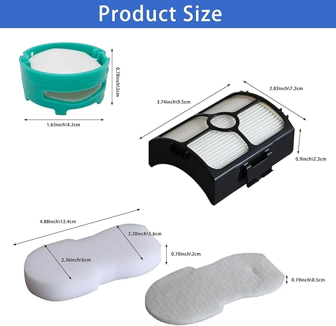 MZY LLC 10PCS for Shark Stratos Filter Replacements Compatible with AZ3002 AZ3000 AZ3000W Shark Stratos Odor Neutralizer Cartridge Kit Includes 2 HEPA + 4 Foam + 4 Odor Neutralizer