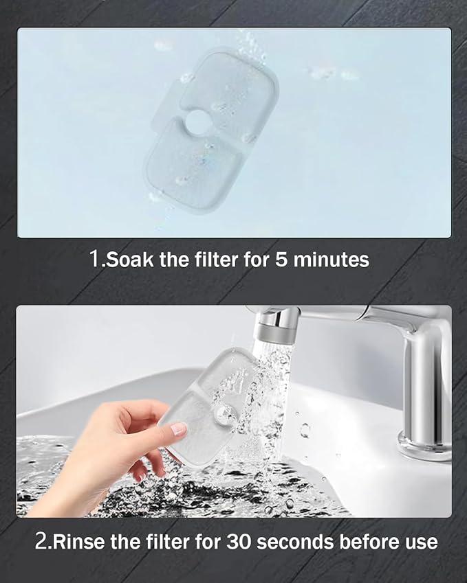 12 Packs for Petlibro Cat Water Fountain Filters Replacement, Compatible with Petlibro Dockstream Water Fountain PLWF105/PLWF115/PLWF005 & Smart PLWF305,Pet Replacement Filters for Pet Fountain,White