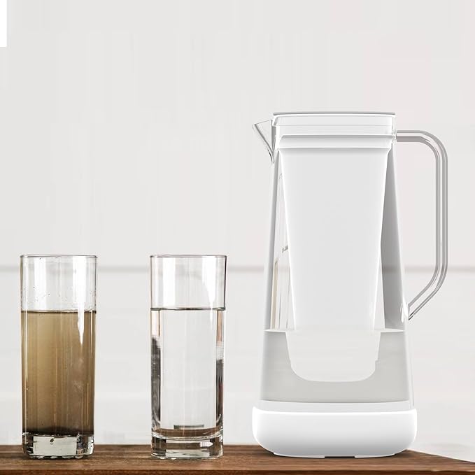MARRIOTTO Water Filter Replacement for Ls Home Dispenser 18 Cup/Glass Pitcher 7 Cup/Plastic Pitcher 10 Cup/Plastic Pitcher 7 Cup, 3 Activated Carbon + Ion Exchange Filter