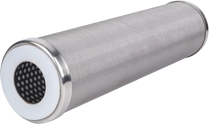 Amwater Stainless Steel Cleanable Wire Mesh Filter Cartridge 10”Length,2.5"OD(100 Micron)