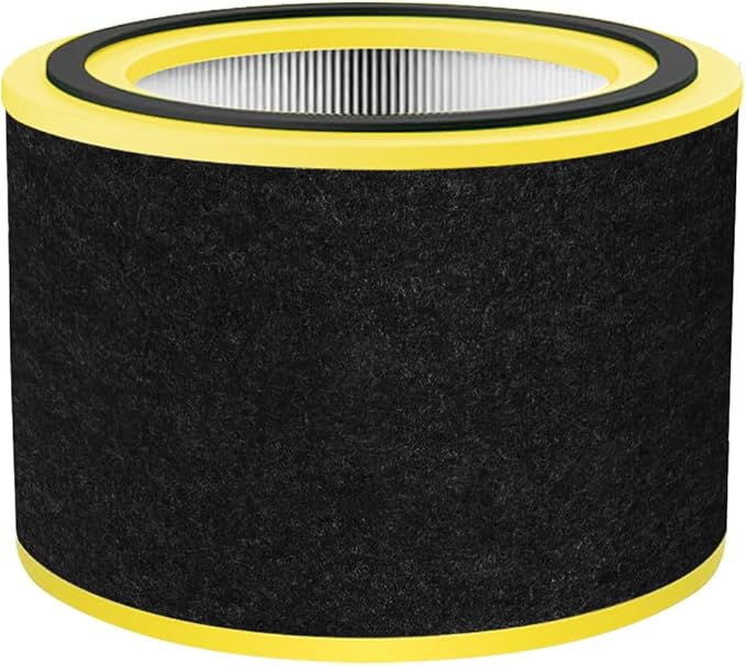 Fette Filter - FLT151 Replacement True Hepa H13 Filter V Compatible with GermGuardian for Models AC3000, AC151, AP3151, AC3000W, AC3000,AC151W AirSafe Series Black/Yellow. Pack of 1
