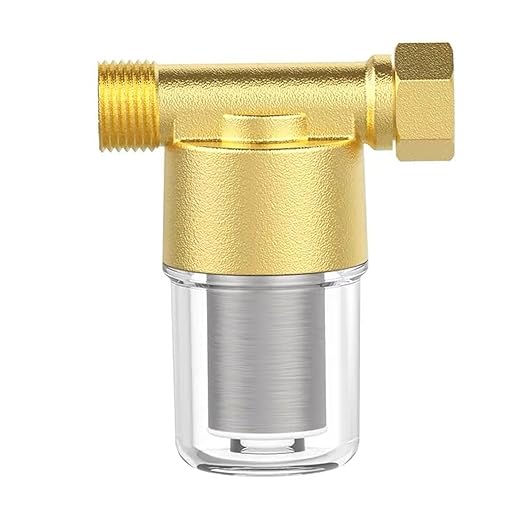 Reusable sediment water filter Water,Pipe fittings,Outdoor rinse pre-filtration,Inline Washer Filter for Washing Machine, Shower, Garden Hose, Well Water, Anti Clogging, 1/2 inch