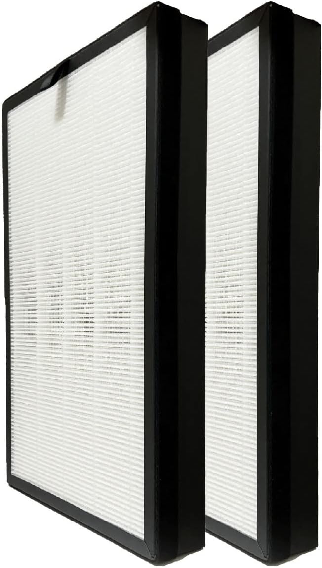 Nispira H05 3-In-1 True HEPA Filter Replacement Compatible with HIMOX Air Purifier H05, 2 Pack