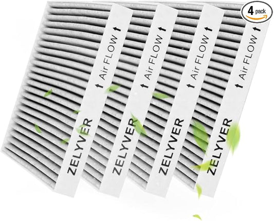 PA5359 Cabin Air Filter Carbon Fits for Freightliner M2 106 108SD 114SD 122SD B2 C2 MT45 Trucks or Buses Replace N10G-36000006 AF26427 PA5359 PA10188 49082 P614547（Set of 4）