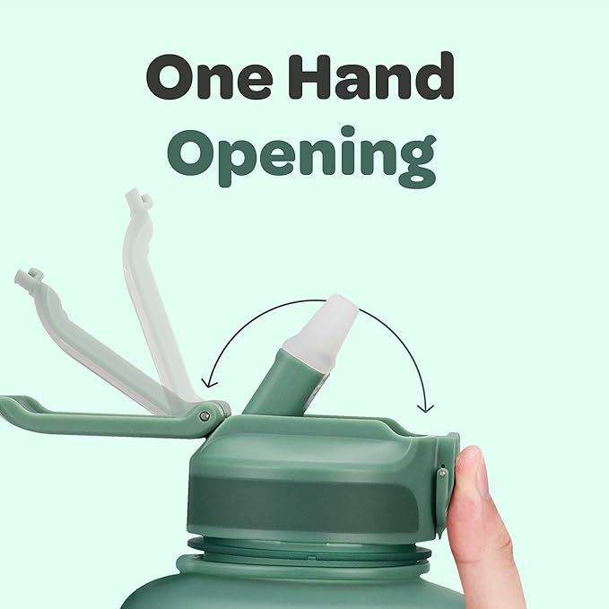 Hydracy Water Bottle with Time Marker -Large BPA Free Water Bottle & No Sweat Sleeve -Leak Proof Gym Bottle with Fruit Infuser Strainer & Times to Drink -Ideal for Fitness Sports & Outdoors