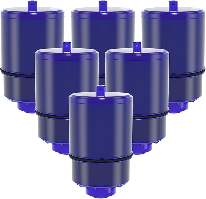 PUREPLUS Heavy Metal Reduction Faucet Filter Replacement, Compatible with PUR® Plus RF9999®, Removes Lead, Mercury, Chlorine, Fits FM-2500V, FM-3700, PFM350V, Advanced Faucet Mounts, 6 Pack