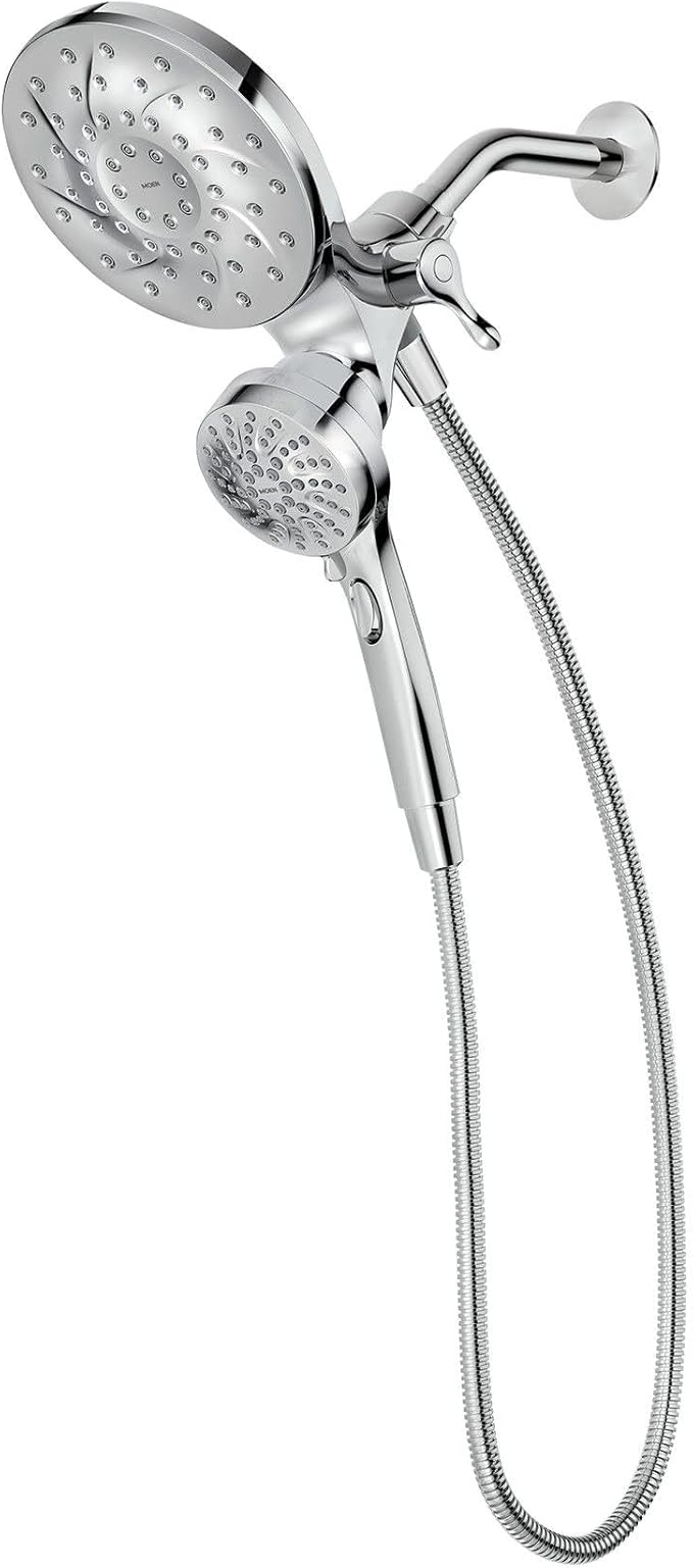 Moen Engage Chrome Magnetix 2-in-1 Combo Rain Showerhead with Detachable Handheld Shower Spray, Featuring Magnetic Docking System, 26009