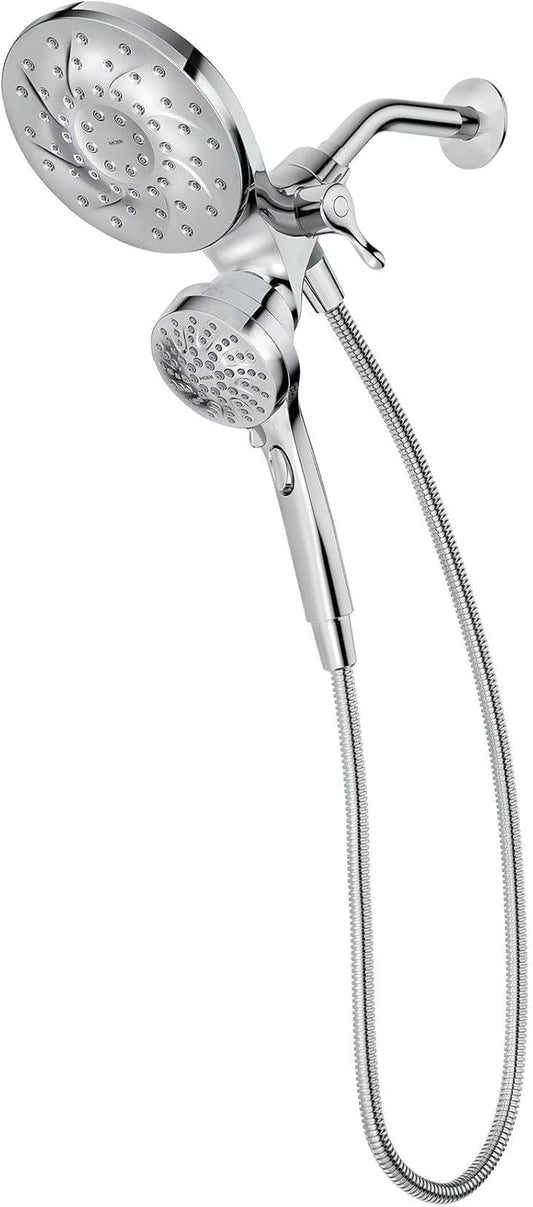 Moen Engage Chrome Magnetix 2-in-1 Combo Rain Showerhead with Detachable Handheld Shower Spray, Featuring Magnetic Docking System, 26009