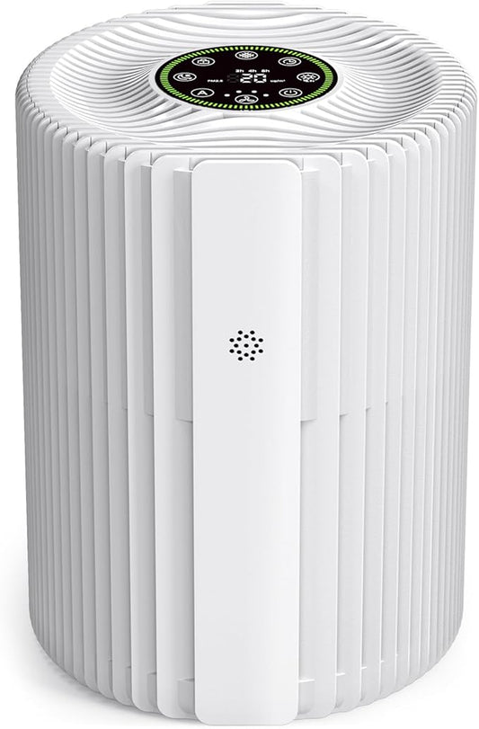 Air Purifiers For Bedroom And Home, 1095 Sq. Ft True H13 Hpea Pet Air Purifier For Dorm Room With Air Quality Display 360° Air Intake & Outlet For Bedroom Office, DH-JHD07(White)