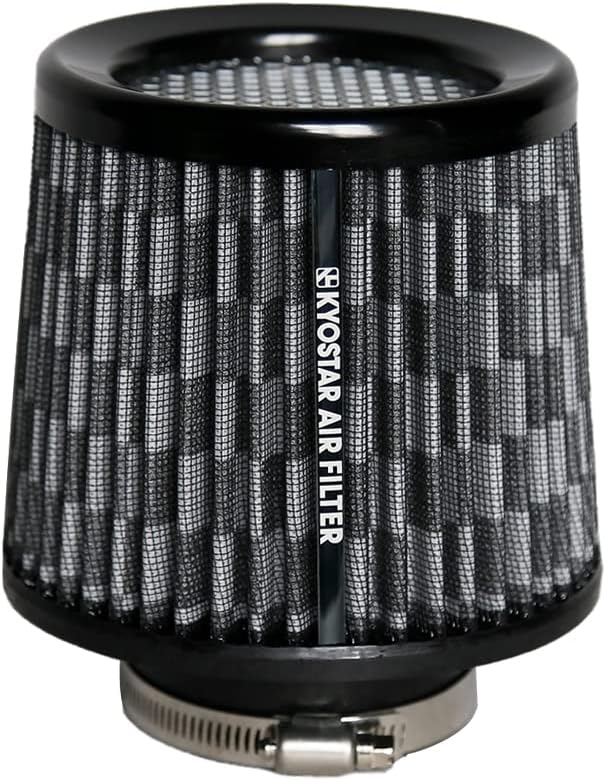 Kyostar Universal Carbon Fiber Pattern 3 Inch 76mm Air Intake Cone Filter Replacement Quality Dry Air Filter