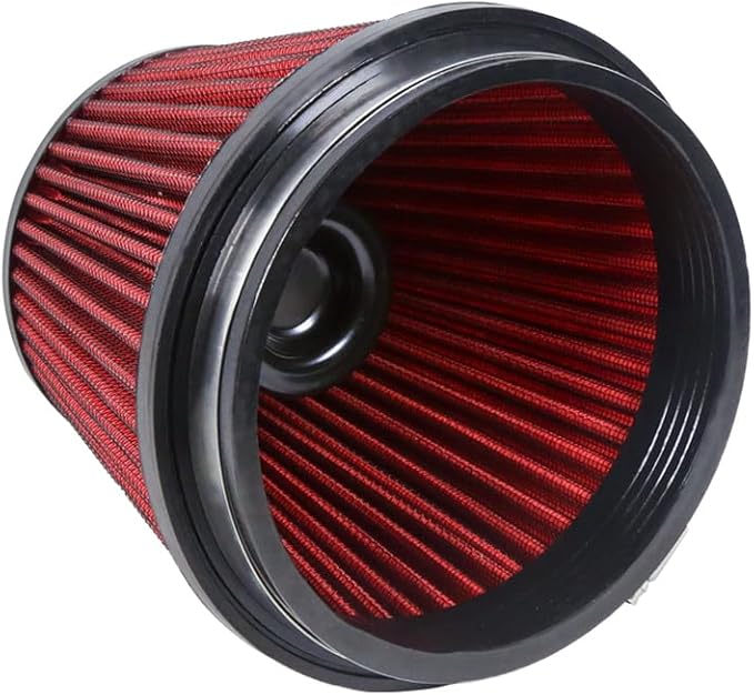 Kyostar 6 Inch (152mm) Neck High Flow Inlet Cold Air Intake Cone Replacement Dry Air Filter Red