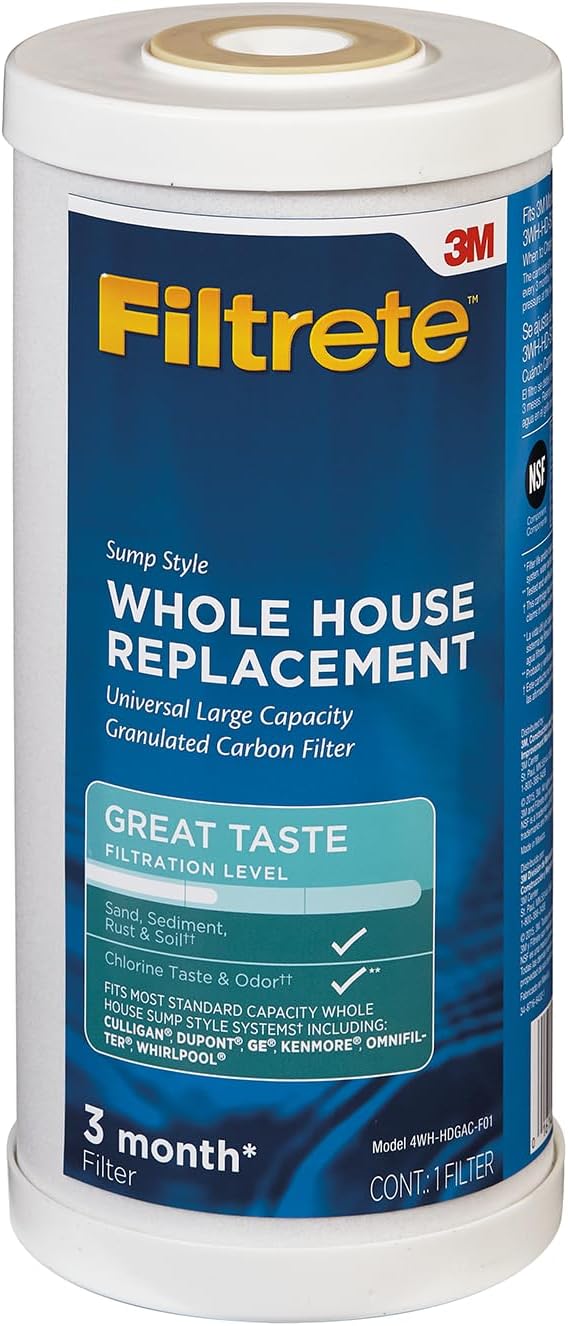 Filtrete Large Capacity Granulated Activated Carbon Whole House Water Filter 4WH-HDGAC-F01. for use with 3WH-HD-S01 System
