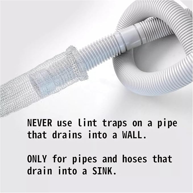 12 Pack Washing Machine Lint Traps Snare Filter Screen Stainless Steel Mesh Ties