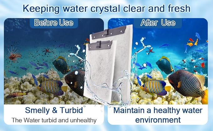 6Pack Aquarium Filter Cartridge for Whisper Bio-Bag Power Filters, Medium Replacement Filter Cartridges for ReptoFilter