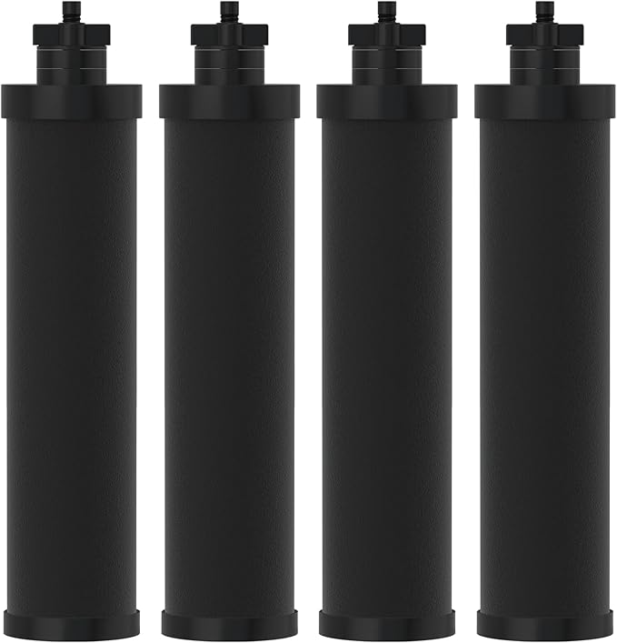 ICEPURE Water Filter Replacement for Berkey® BB9-2 Black Purification, Berkey® Gravity-fed Water Filtration System, ICEPURE Gravity Water Filter, 4PACK