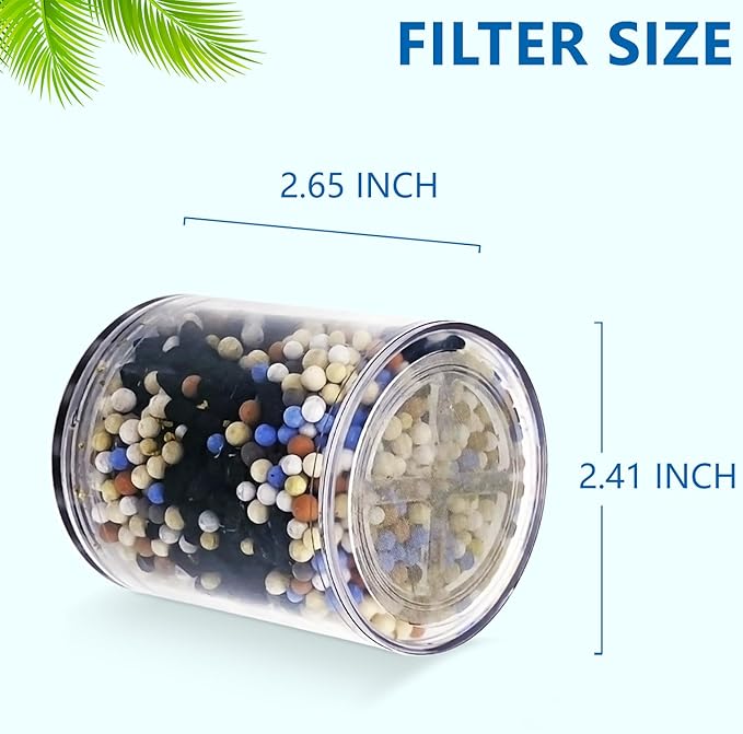 Water Replacement Filter for Shower Head,Compatible with HammerHead Shower HH-CH450-B Shower Head Cartridge,for Hard Water Remove Chlorine and Harmful Substances.（2 Pack）