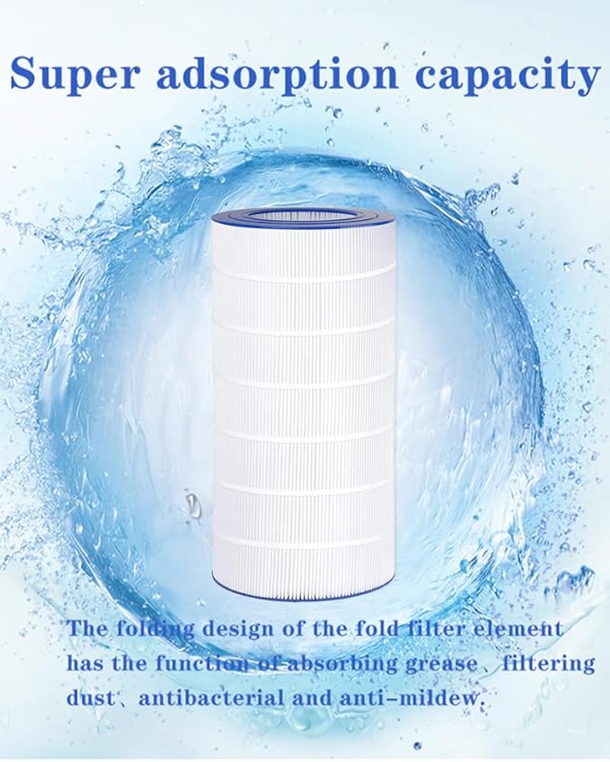 Pool Filter Compatible with Pentair CC150, CCRP150, PAP150, Unicel C-9415, R173216, 59054300, Filbur FC-0687, 160317, 160355, 160352,150 Sq. Ft Pool Filter Cartridge, 1 Pack