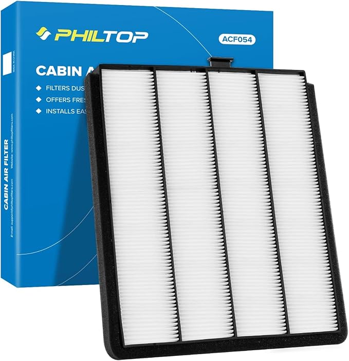 PHILTOP Cabin Air Filter, Replacement for CF8813A, CP813, MDX V6 3.5L(2001-2006), Pilot V6 3.5L(2003-2008), Odyssey V6 3.5L(1999-2004), Premium Cabin Filter with Activated Carbon, Pack of 1