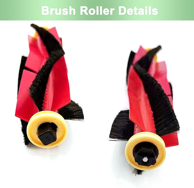 Roborock Robot Vacuum Replacement Parts for Roborock S6 Pure S6 E4 S4 Max S6 MaxV S5 S5 Max S4 E2 E3 E5 E20 E25 E35 S50 S65 Xiaomi Mijia Robot Vacuum, 3 Main Brushes, 4 Filters, 6 Side Brushes