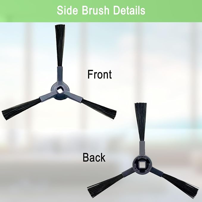 Upgraded Vacuum Side Brushes Replacement for Shark IQ R101AE RV1001AE AV912S AV911S AV1010AE RV1000 AV970 AV993 AV1002AE Shark AI AV2501S AV2501AE RV2610WD RV2610WA RV2502AE Robot Vacuum Cleaner