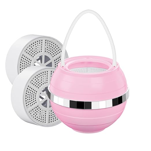 Bath Filter for Tub Faucet Fitespot, Bath Water Filter 2 Filters Cartridges 10 Stages Filtration (Pink)