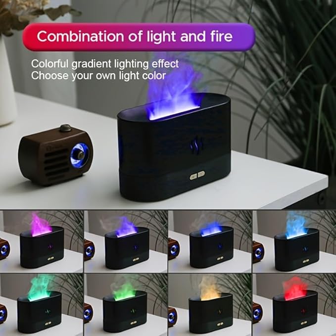 Modern Portable EmberAire Cool Mist Faux Fire Humidifier