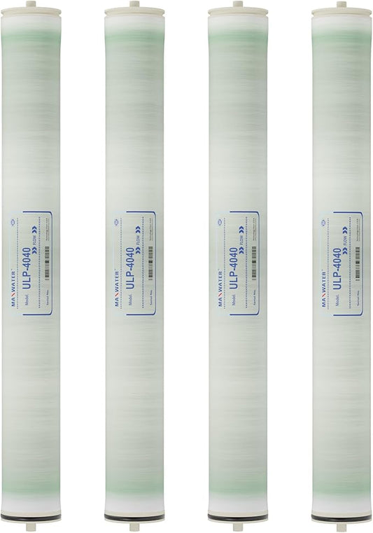 Max Water ULP-4040 Reverse Osmosis 4" x 40" RO Membrane, 2600 GPD | ULP 4040 For Water Purification Desalination Industrial, Agricultural, Commercial | Compatible with Dow Filmtec AG4040FF, TW30-4040
