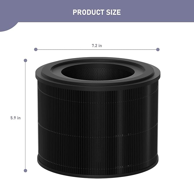 Ontheone Filter Replacement Compatible with AirExpect/AirExtend Air Cleaner Purifier JL-AP-TB01, 4-Stage Filtration High-efficiency Activated Carbon 3-IN-1 Air Clean Voc Dust, 2 Pack