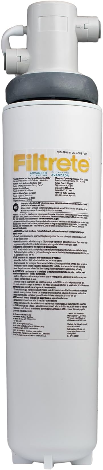 Filtrete 3US-PS01 Advanced Under Sink Quick Change Water Filtration System