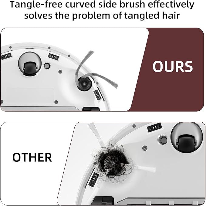 13 Packs Q10 S5 Accessories Kit Replacement Compatible with Roborock Q10 S5 / Q10 S5+ Robot Vacuum, 1 Main Brush, 4 Mop Cloth Pads, 4 Side Brushes, 2 HEPA Filters, 1 Cleaning Tool, 1 Screwdriver