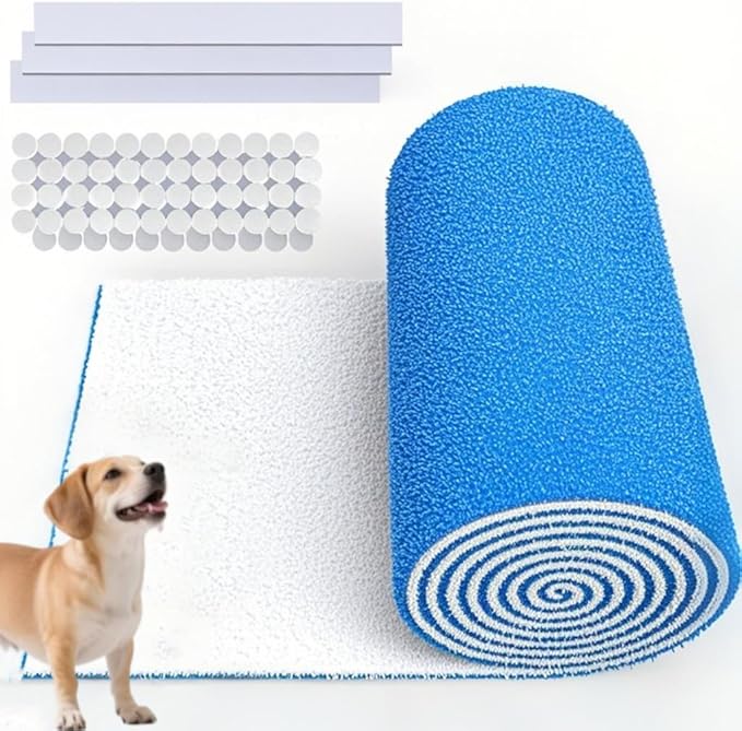MERV 8 Triple Air Vent Filter, 12"X120" Cut to Size Air Filter Material, Blue & White Electrostatic Vent Filter Kit for Home Floor, Ceiling, Grilles, HVAC Vent, Compression Packing