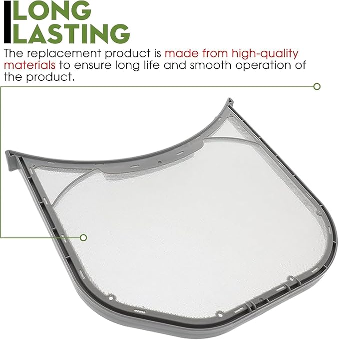 2-Pack Lint Filter Stainless Steel Mesh Screen Replacement for LG DLE3500W00 DLGX4271W DLEX3500W DLEX3700W DLEX4000W Dryer
