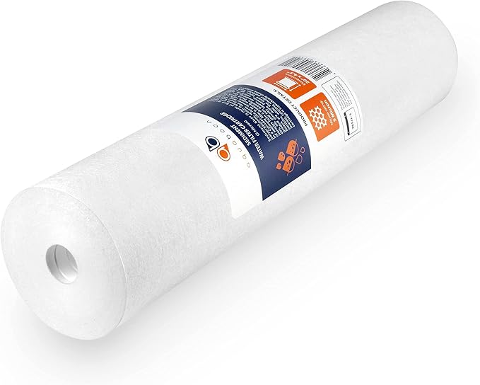 Aquaboon 5 Micron 20 x 4.5 Water Filter Cartridges Set of 2, Whole House Water Filter Replacements for 2-Stage Sediment & Chlorine, Odors Reduction