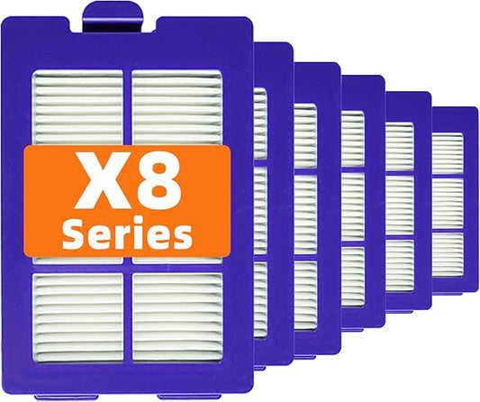 BBT BAMBOOST Filters Replacement Parts Fit for Eufy X8, Eufy Robovac X8 hybrid, Filter Accessories Vacuum (Pack of 6)