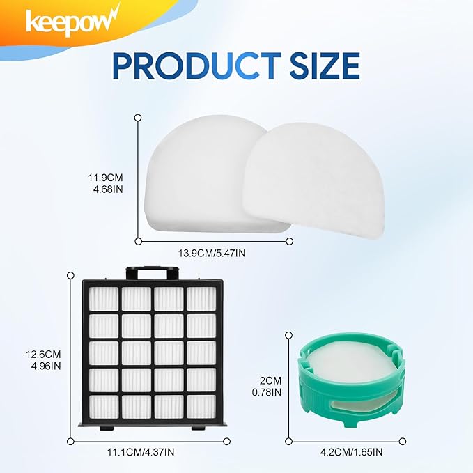 KEEPOW AZ4002 Vacuum Filter Replacement Compatible with Shark Power Detect Upright Vacuum Cleaner AZ4000 AZ4002 AZ4000C