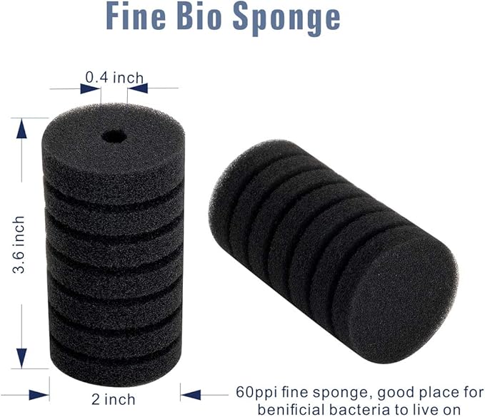 hygger Aquarium Single Sponge Filter for Small Fish Tank 5-15 Gallon