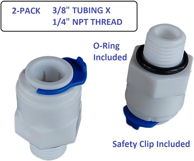 Inline Granulated Activated Carbon Filter 10" with 3/8" Adapters