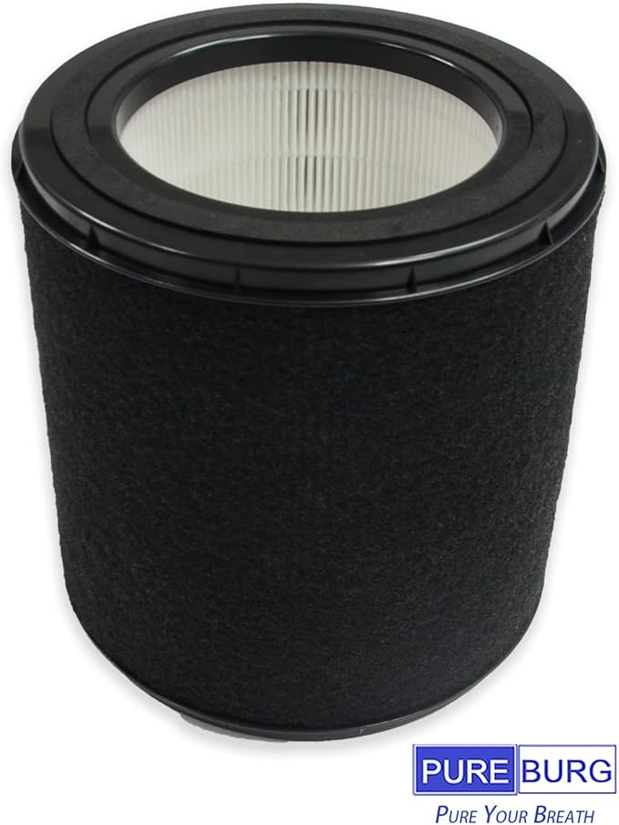 PUREBURG FLT4700 Replacement Filter Set Compatible with GermGuardian AC4700 AC4700BDLX AC4711W AC4625 AC4625WDLX Air Purifiers, FLT47CB4 Filter M,H13 HEPA