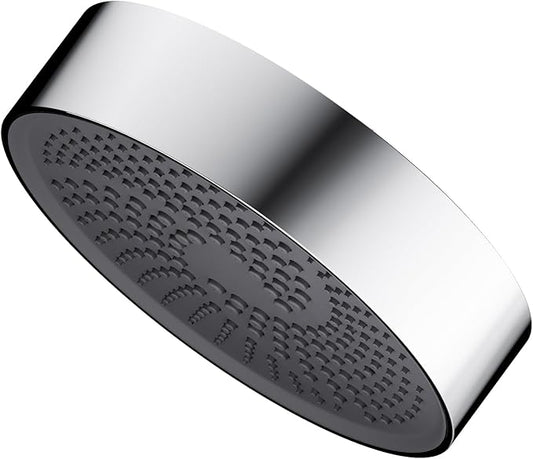 AULEEND，high pressure shower heads，with Anti-Clog Rubber Jets - 360° Rotation Adjustable Shower Head -7.87inches (Chrome)