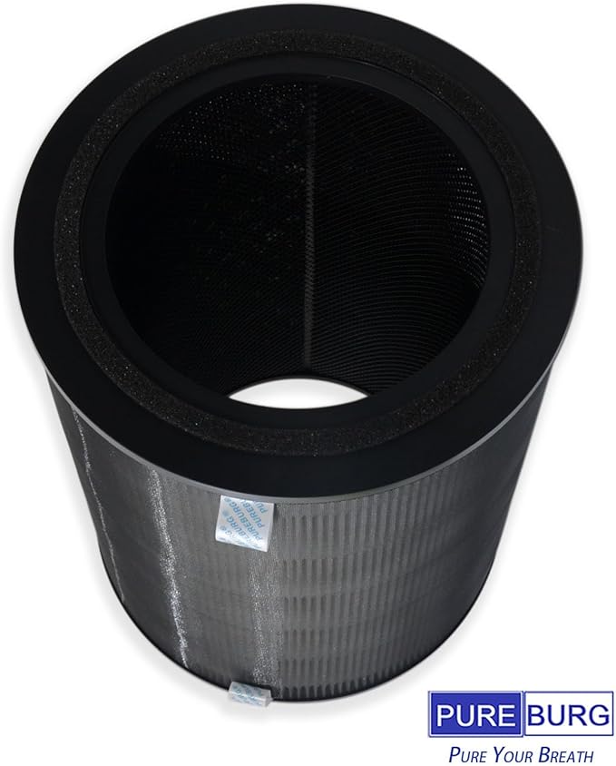 PUREBURG Replacement Filter Compatible with Dreo Macro Max S Smart True HEPA Air Purifier, H13 HEPA 3-Stage Filtration Activated Carbon 2-IN-1