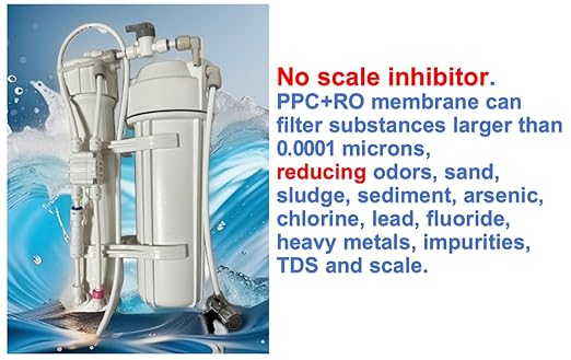 Portable Countertop RO Water Filtration System 200 GPD for Gardening,Plants,Aquarium,Hydroponic,Reduce TDS