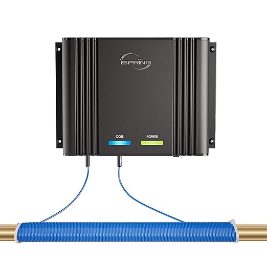 iSpring EDV2 Whole House Super Water Descaler, 10 Times More Powerful Alternative Electronic Salt-Free Hard Water Conditioner, Alloy Construction, Reduces Limescale, Prevents Deposits Build-up