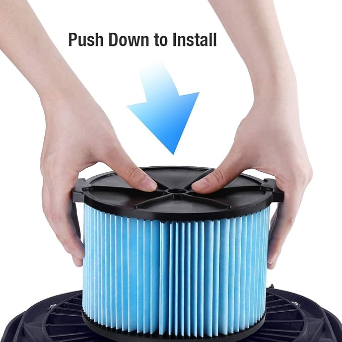 VF3500 Replacement Filter for Shop Vacuum 3-4.5 Gallon Wet Dry Vacuums, 3-Layer Filters for Ridgid WD4050, WD3050, WD4080, WD4522, 4000RV, 4500RV 2 Pack