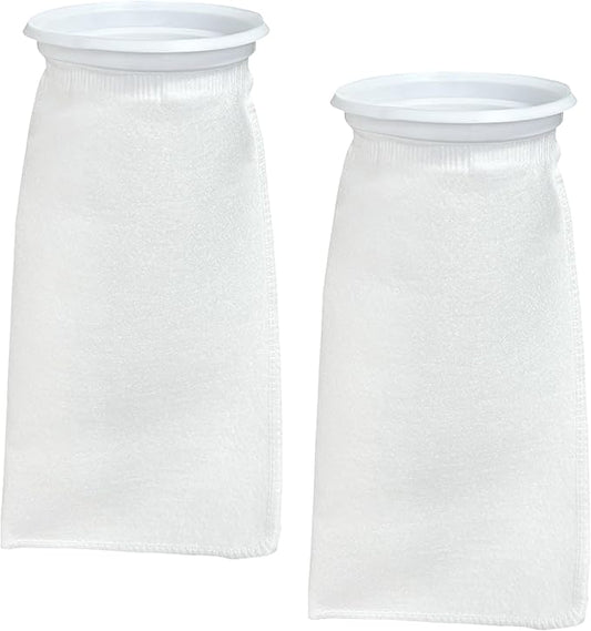 2 Pack 4 Inch Ring Felt Filter Socks 200 μm Compatible with Waterbox Marine X 60.2, 90.3, and 110.4, Aquarium Filter Bags for Saltwater, 4 Inch Ring by 10.4 Inch Long
