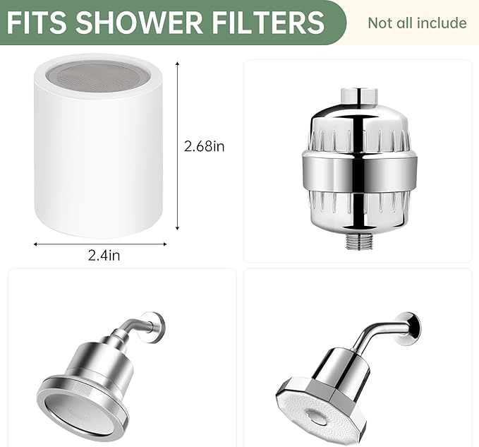 Universal Shower Filter Replacement Cartridge, 9 Pack 20 Stage Shower Head Filter for Hard Water, Microporous Pressurization High output Water Filter Compatible Similar Design, 10000 Gallons 3 Month