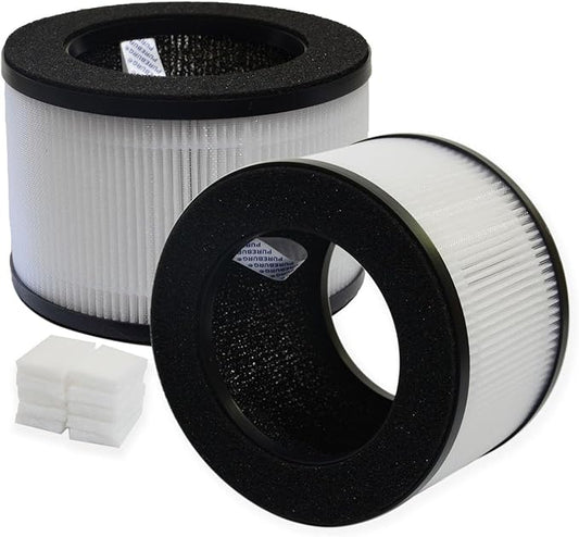 PUREBURG Replacement Filters Compatible with Mooka M01 Air Purifier,2-Pack H13 HEPA+12 Aroma Pad, 3-Stage Filtration Activated carbon 2-in-1 Desktop Air Cleaner