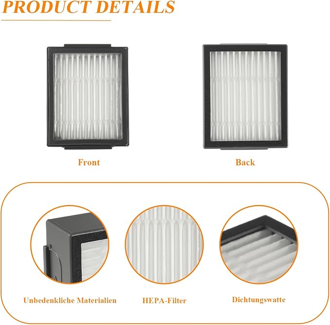 Filter Replacement Parts for i-Robot Roomba E I & J Series i7 i7+/plus i3 i3+ E5 E6 E7 i4 i6 i6+ i8 i8+ Vacuum Cleaners, 12 Pack 4639161 Filter + 1 Cleaning Brush