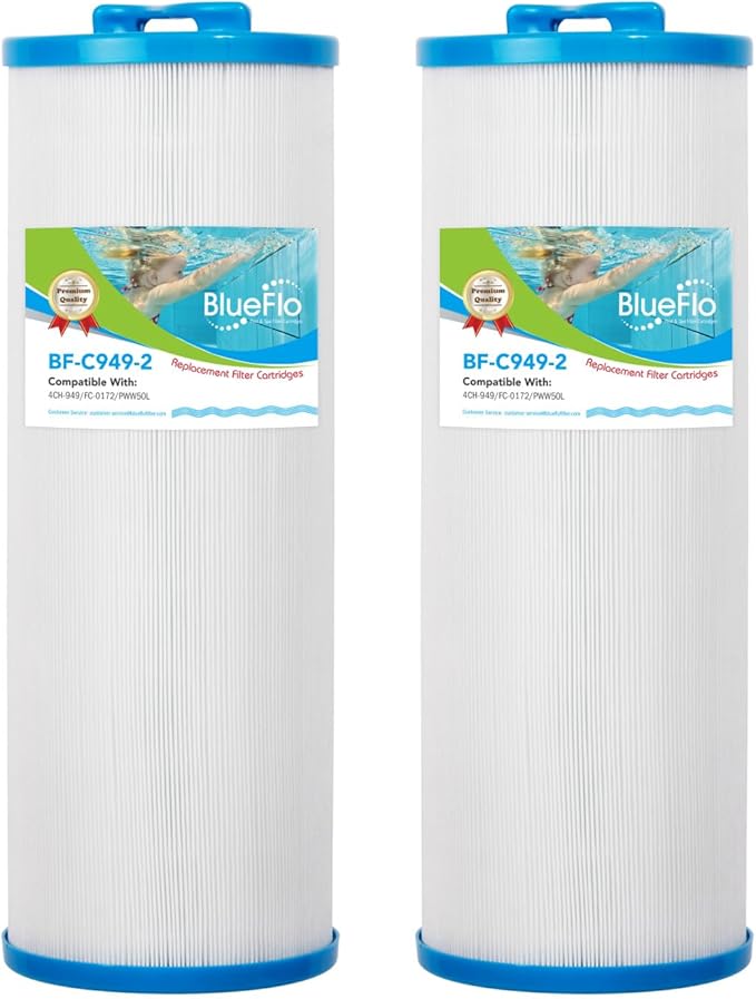 Spa Filter Cartridge Replaces for Unicel 4CH-949, PWW50L, Filbur FC-0172, 817-4050, Rising Dragon 50, 40508U, SD-01143, Teleweir 50 Hot Tub Filter (2 Pack)