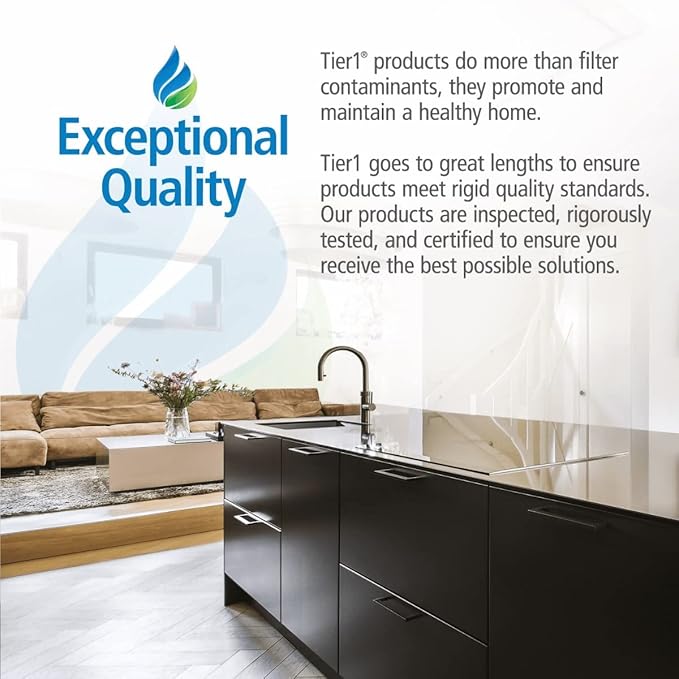 Tier1 5 Micron 20 Inch x 4.5 Inch | 3-Pack Spun Wound Polypropylene Whole House Sediment Water Filter Replacement Cartridge | Compatible with Pentek DGD-5005-20, SDC-45-2005, Home Water Filter