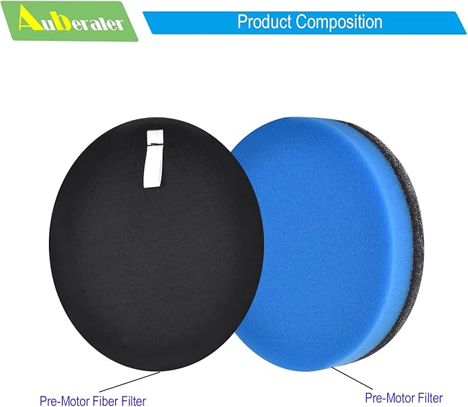 4-Sets Auberaler Filters Compatible With Bissell PowerForce 3334 PowerClean 2256K 2259 PowerEase 2253 22528 Cleanview Vacuum Cleaner 2254 2252 2258 2259 2260 2486 2488, Part #3031120, 1608225,1601972